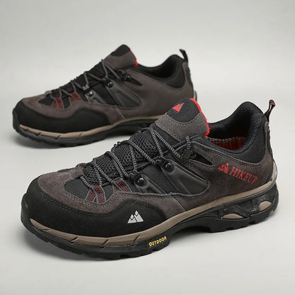 HIKEUP Non-slip Wear Resistant Outdoor Hiking Shoes Breathable Splashproof Climbing Men Sneaker Trekking Tourism Mountain Shoes