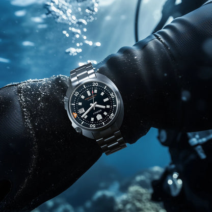 BERNY Automatic Dual Crown Diver Watch For Men Super Luminous Miyota 8215 Sapphire Swim Sport 20ATM Mechanical Men's Dive Watch