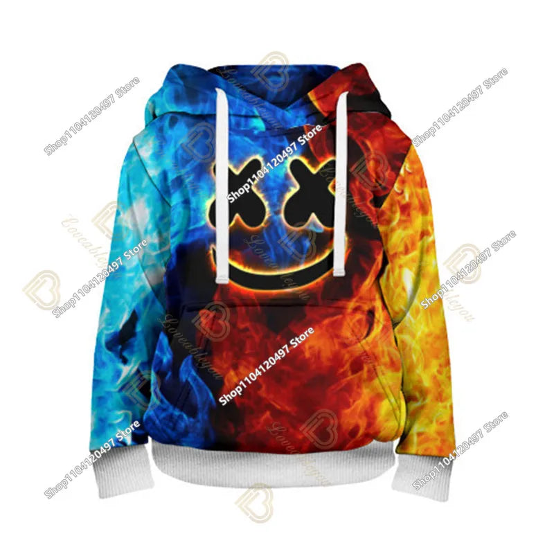 Sweatshirt med Fortnite-tryck för barn 2-14Y, huvtröja för pojkar och flickor, Harajuku-modejacka, barnkläder för spel och cosplaykostym