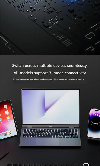Teclado Mecânico AULA S75 PRO 75% Layout Personalizado Retroiluminação RGB Sem Fios Bluetooth Gaming com Ecrã e Botão Rotativo