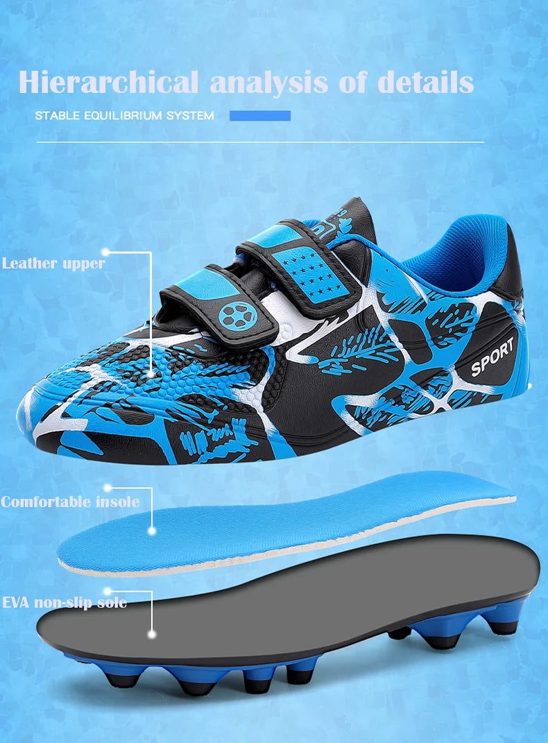 Soccer Cleats for Men and Women Breathable Lightweight Anti-Slip Firm Ground for Outdoor Football Training Match Sports