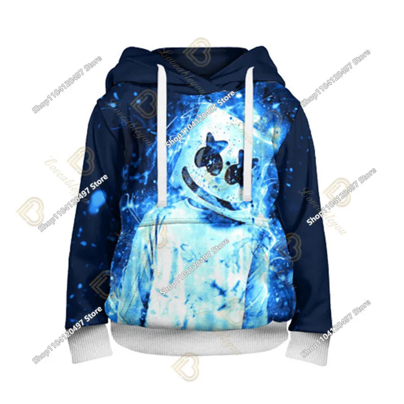 Sweatshirt med Fortnite-tryck för barn 2-14Y, huvtröja för pojkar och flickor, Harajuku-modejacka, barnkläder för spel och cosplaykostym