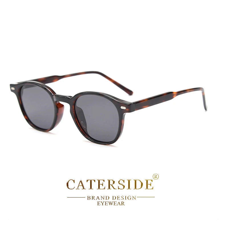 Ochelari de soare rotunzi polarizați Catside pentru bărbați, ramă TR, inserție centrală, brațe, set de ochelari de soare pentru femei, stil retro, pentru șofat, pescuit, punk, protecție UV400