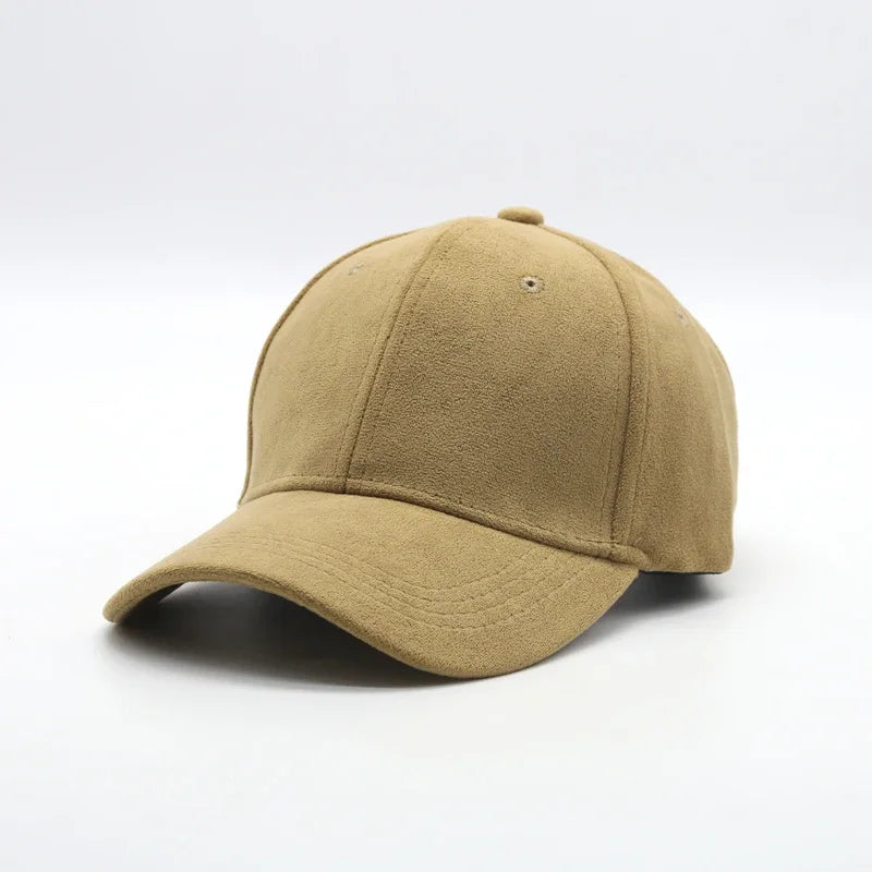 New Wholesale Suede Baseball Cap Autumn Winter for Men Women  Winter Solid Street Hat Unisex Adjustable Casual Plain Gorra Caps