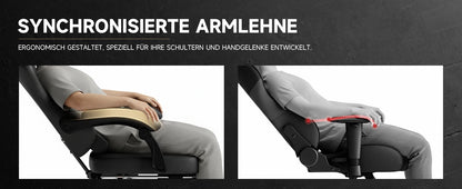 Cadeira Gaming Ergonómica PINGGO com Apoio para os Pés, Massagem, Pele PVC, Cadeira de Escritório para PC Gaming, Capacidade de Peso 150kg