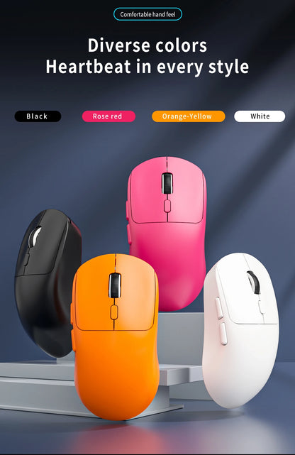 Bluetooth gaming miš, punjivi miš za gamere PAW3395, lagan ergonomski bežični miš za esport