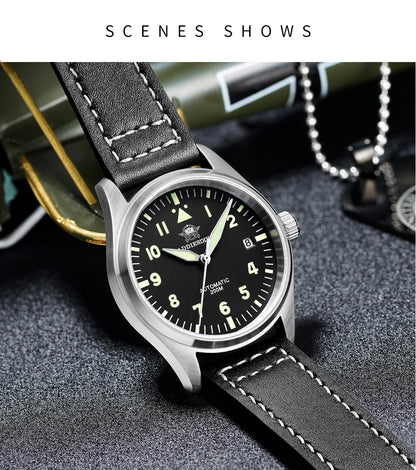 ADDIESDIVE Fashion Retro Personalized Watches 200m Waterproof C3 Luminous Steel Watch Sapphire Glass Mechanical Analog Watches