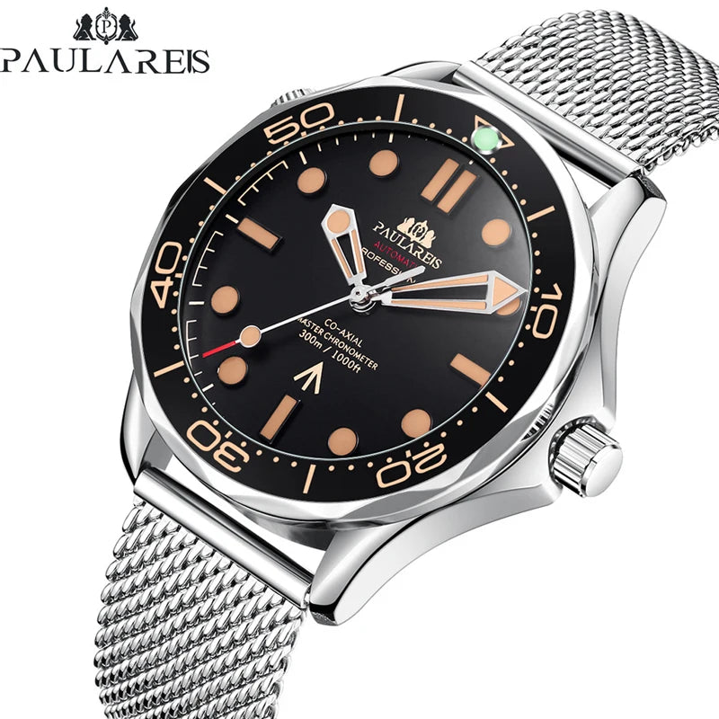 Classic Business Watch for Men Automatic Mechanical Watches Top Brand Luxury Stainless Steel Belt Mens Wristwatch Relogio Reloj