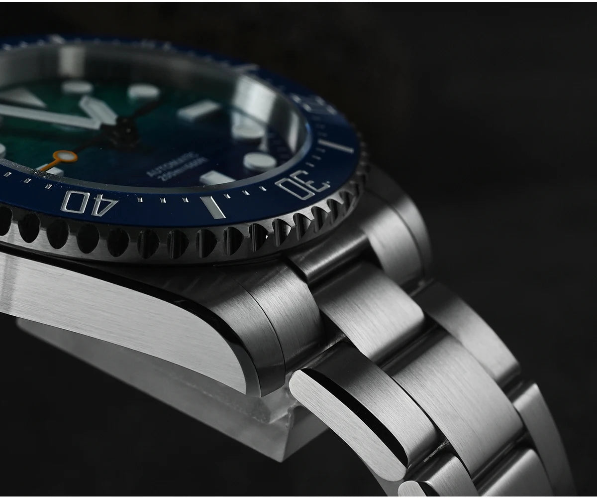 San Martin 2026 Men Diver Watch 38mm Wave Texture Dial Miyota 90S5 Automatic Mechanical Luxury Wristwatch Waterproof 200m SN0126