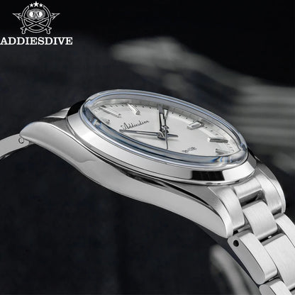 ADDIESDIVE Luxury Men's Steel Watch Bubble Mirror Glass Quartz Watch BGW9 Blue Luminous 100ATM Analog Watch Reloj Hombre AD2066