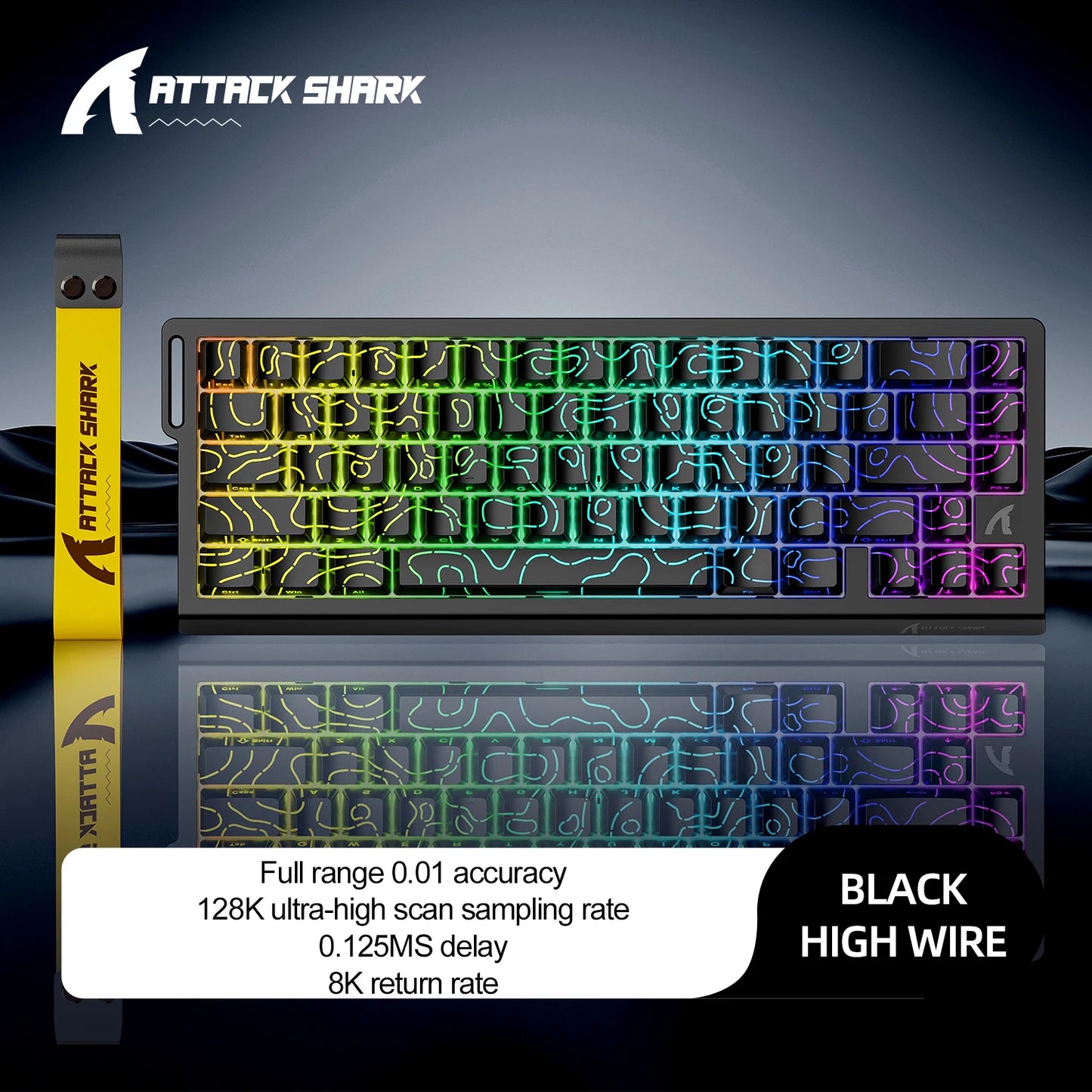 Magnetische Switch-Tastatur ATTACK SHARK X68HE kabelgebunden und FREEWOLF F68 kabelgebunden F68Pro kabellos für Pro-Gaming 8K Hz 0.01mm Rapid Trigger