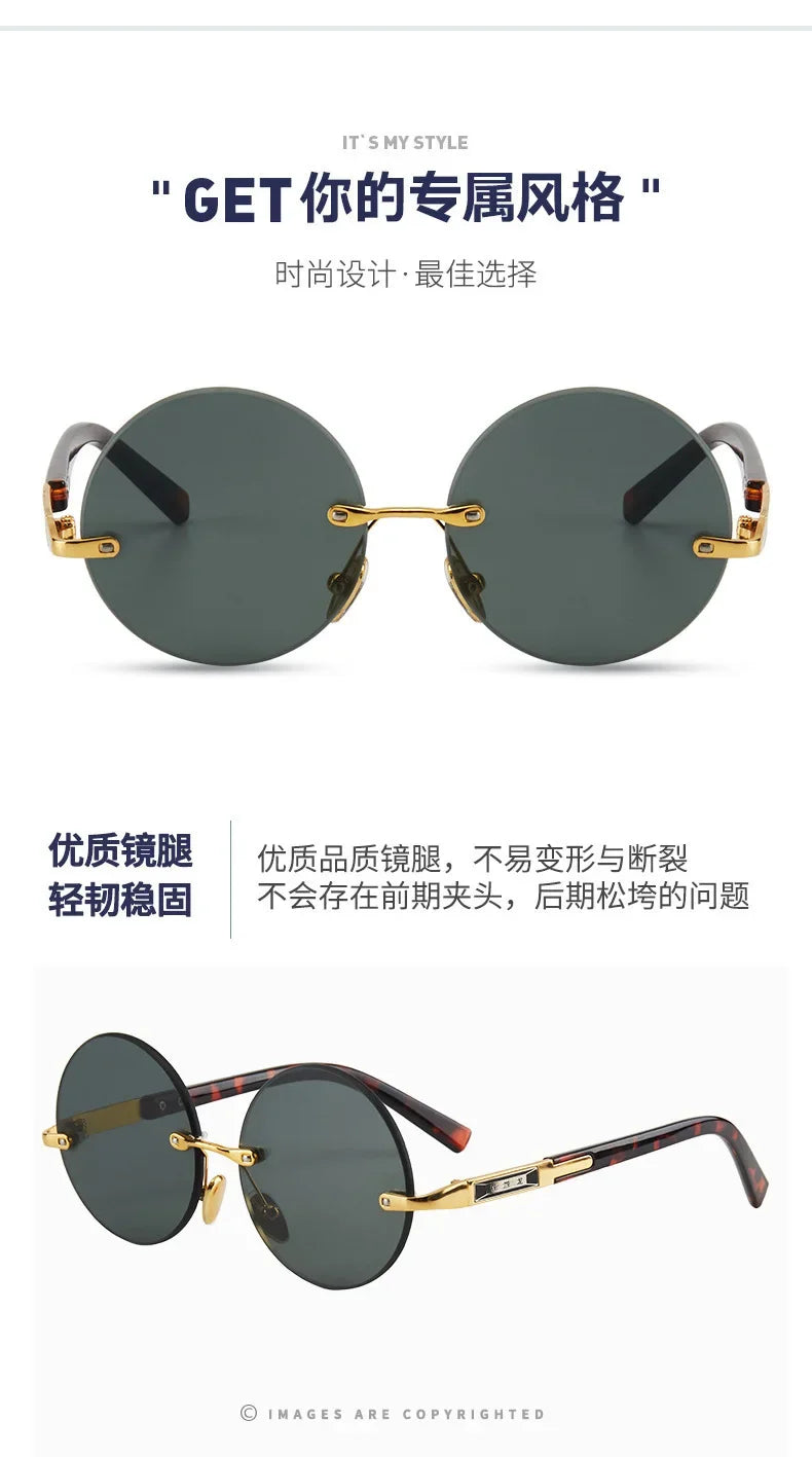 Ochelari de soare din rășină pentru bărbați, fără ramă, cu protecție UV400, ochelari de protecție stilată, ochelari de soare decorativi de vară