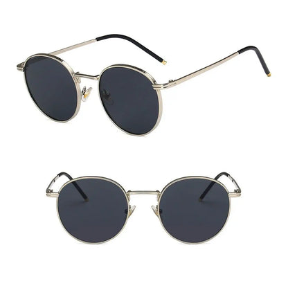 Ochelari de soare la modă pentru femei și bărbați, ochelari de soare rotunzi, ochelari pentru femei cu ramă metalică, ochelari de pescuit pentru bărbați, ochelari Hip Hop cu ramă metalică, ochelari de soare UV400