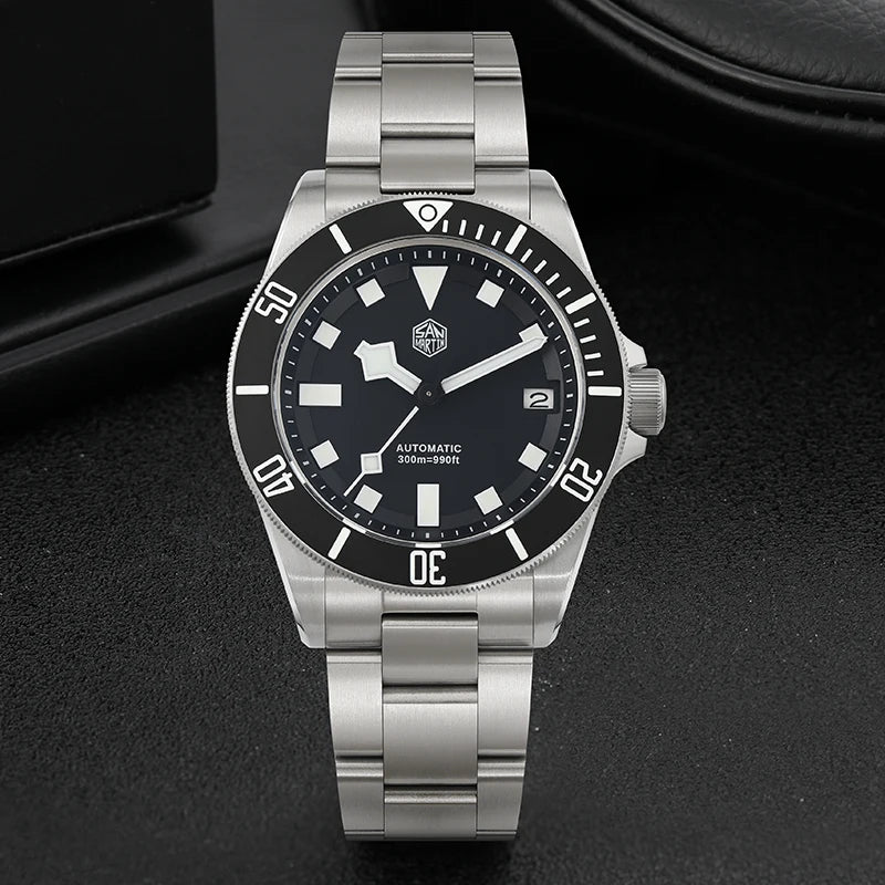  San Martin Grade5 Titanium Watch SN0121TD PT5000/ST2130 Automatic Movement Watch 300M Waterproof Adjustable Clasp Wristwatch