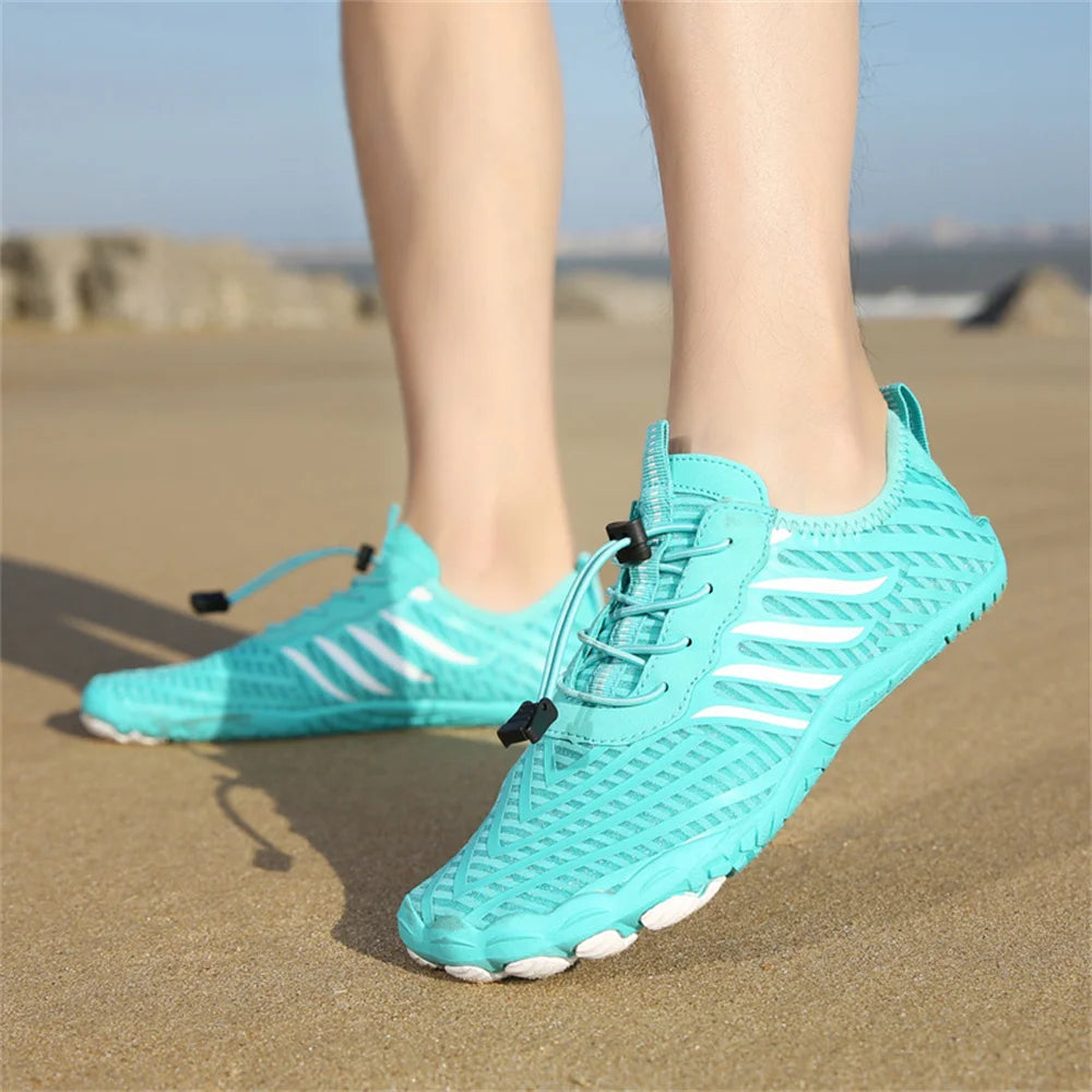Sapatos Aquáticos Unissexo de Secagem Rápida para Homem e Mulher, Coloridos, para Praia, Natação, Surf e Beira-Mar, Ténis Aquáticos para Casal, Descalços, para Caminhada em Riachos