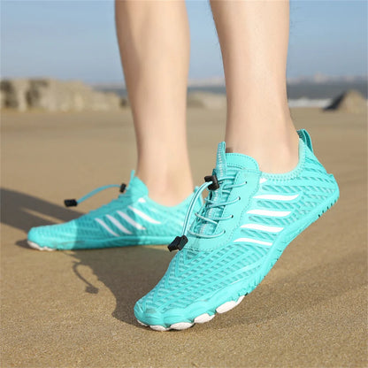 Sapatos Aquáticos Unissexo de Secagem Rápida para Homem e Mulher, Coloridos, para Praia, Natação, Surf e Beira-Mar, Ténis Aquáticos para Casal, Descalços, para Caminhada em Riachos