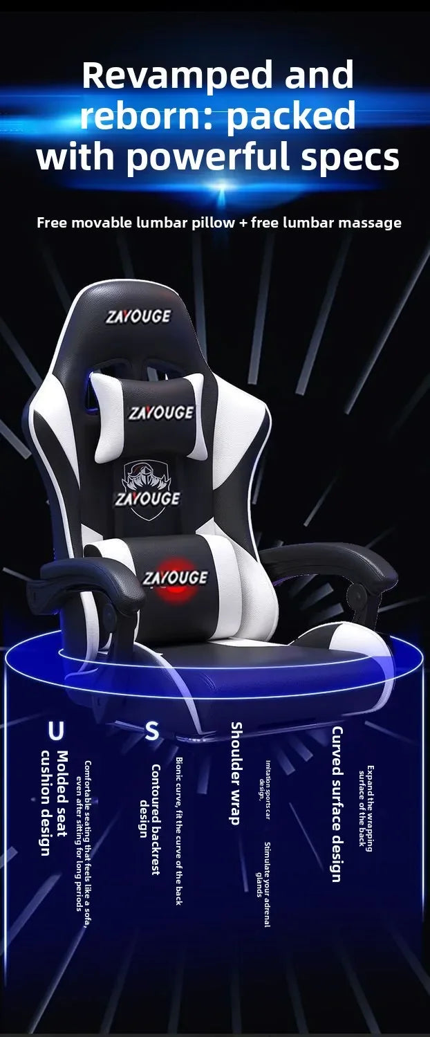 Ergonomická herná stolička do domácej kancelárie na dlhé hodiny, pre streamerov, nastaviteľná, polohovateľná, ľahká a odolná