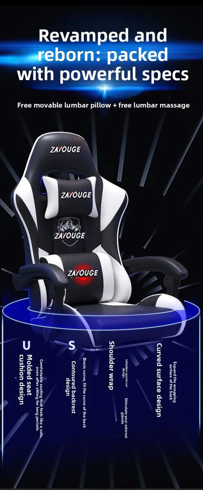 Ergonomická herná stolička do domácej kancelárie na dlhé hodiny, pre streamerov, nastaviteľná, polohovateľná, ľahká a odolná