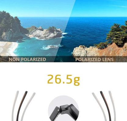Ochelari de soare polarizați CRIXALIS pentru bărbați, pătrați, supradimensionați, antireflex, pentru șoferi, ochelari de soare cu oglindă, pentru femei, ochelari de protecție UV400, pentru bărbați