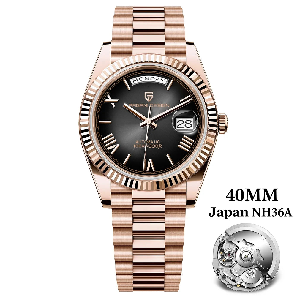 PAGANI DESIGN 2026 New DD40 NH36A Men's Watches Luxury Automatic Mechanical Watch For Men AR Sapphire Glass Date Wrist watch Men