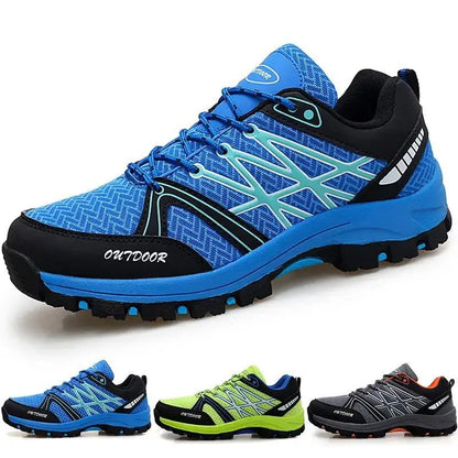 Sapatos de caminhada de marca para homem em malha respirável, calçado de viagem outdoor impermeável para caça e pesca, sapatos desportivos de montanha, todo-o-terreno e equitação