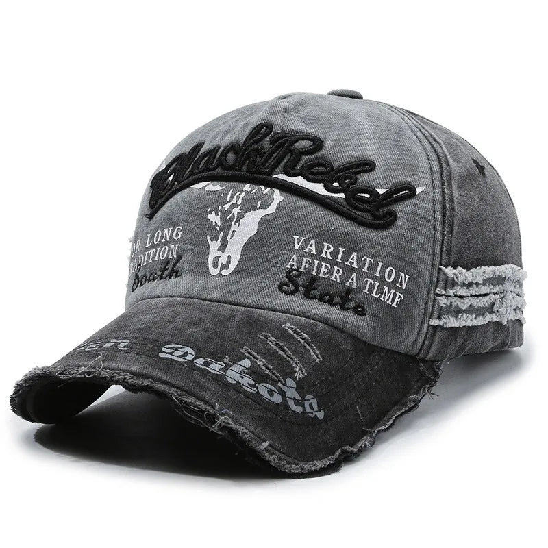 New Cool Fashion Men Washed Cotton Baseball Cap Retro Four Seasons Male Outdoor Sport Cap Hat For Men Accessory