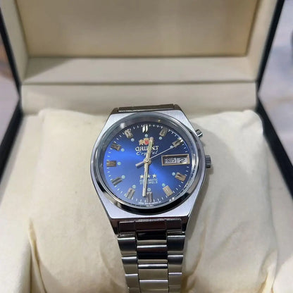Unisex Orient Mechanical Watch Steel Strap Folding Clasp Full Function World Time Watch Series 35MM