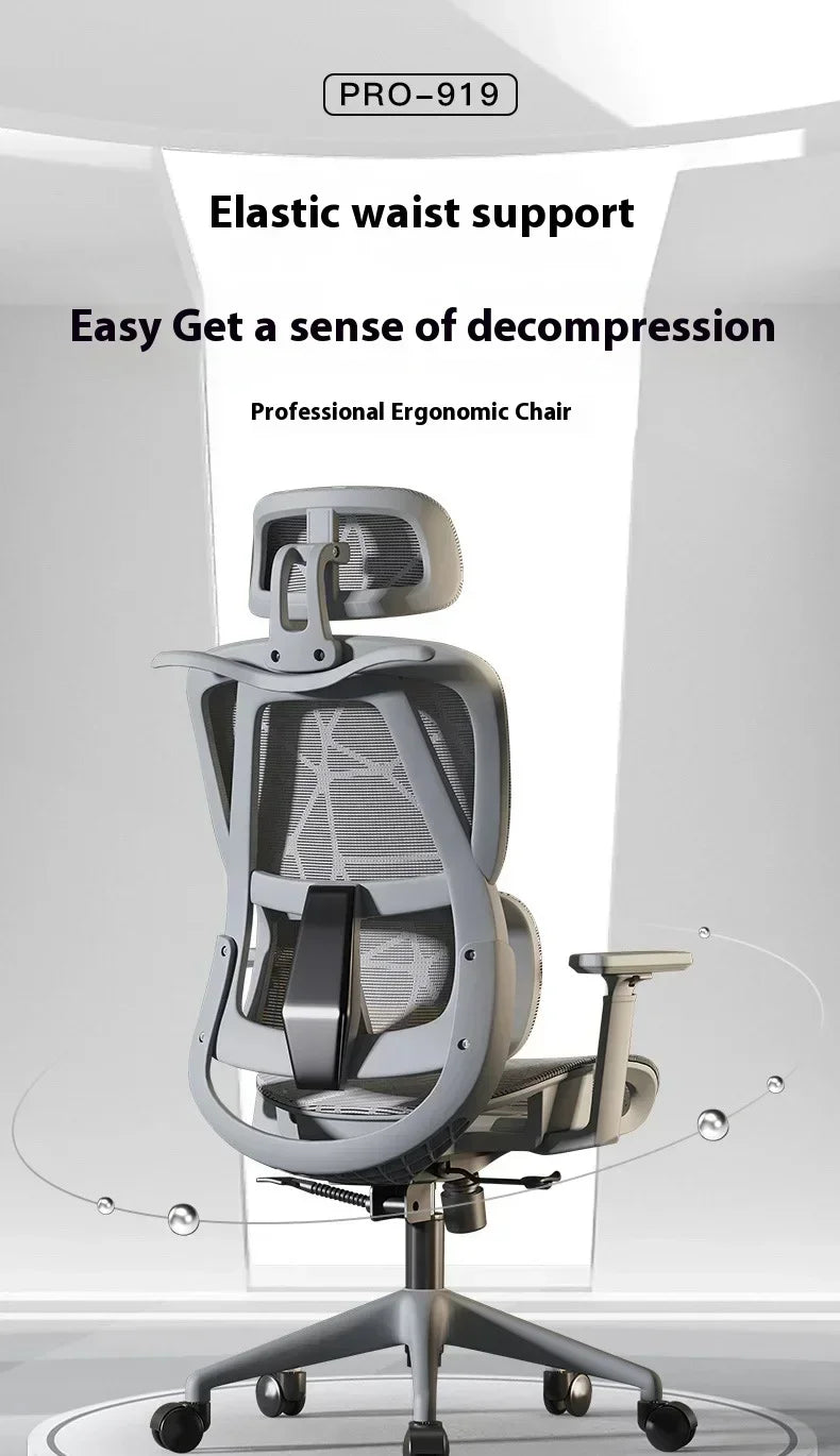 Office Chair Gaming Desk Ergonomic Computer Adjustable Armrests 3D Headrest Chair Lift Chair Back Can Tilt Back with Foot Pedals