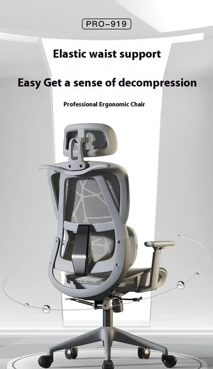 Office Chair Gaming Desk Ergonomic Computer Adjustable Armrests 3D Headrest Chair Lift Chair Back Can Tilt Back with Foot Pedals