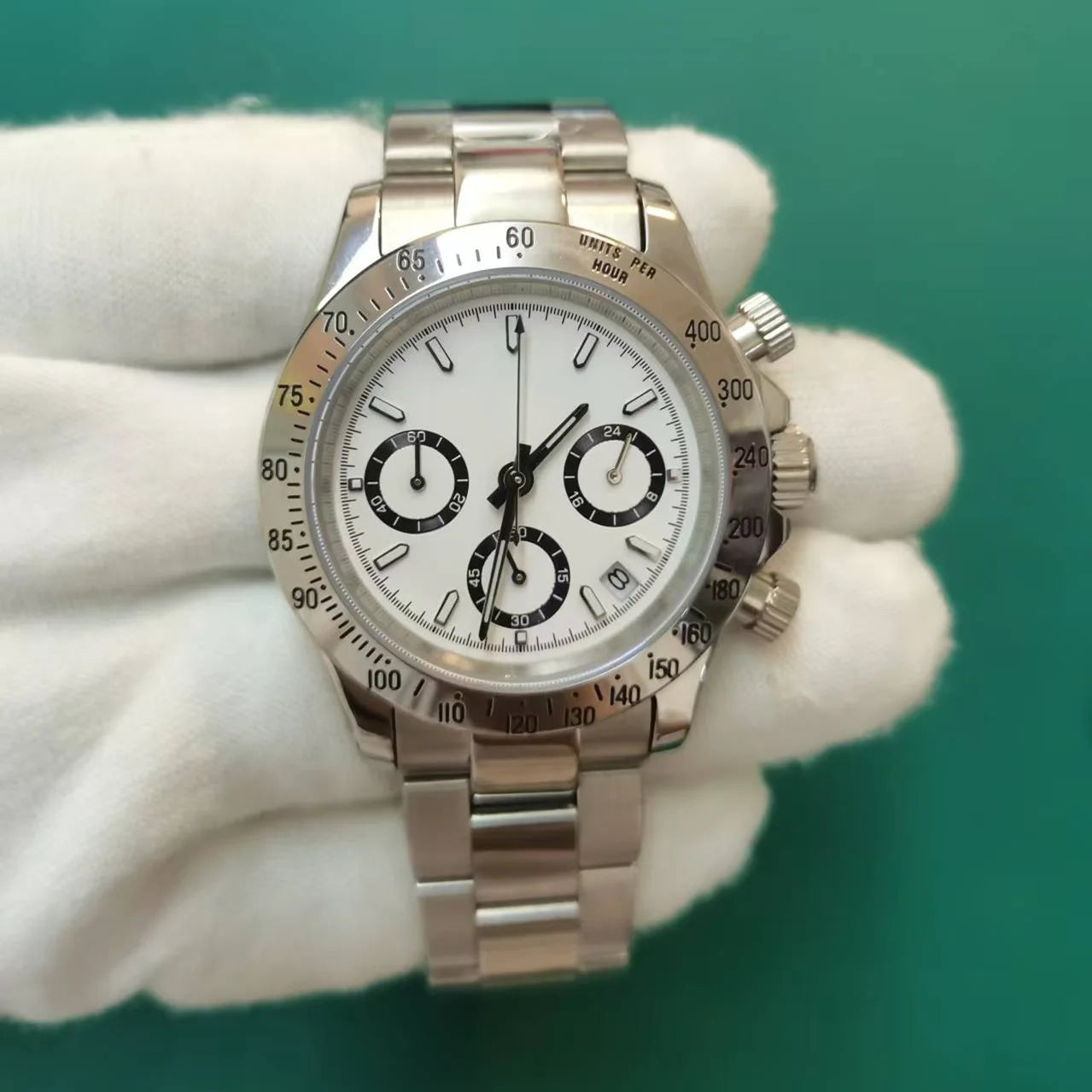 Sapphire Crystal Men`s Watch Beat Quartz Chronograph 50M Waterproof Swimming bussness Watches Men 316L Clock