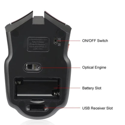 Lenovo 2.4G Wireless Mouse 1600DPI Optical Mouse Gamer for Computer Wireless Mice with USB Receiver for PC Laptop Accessories