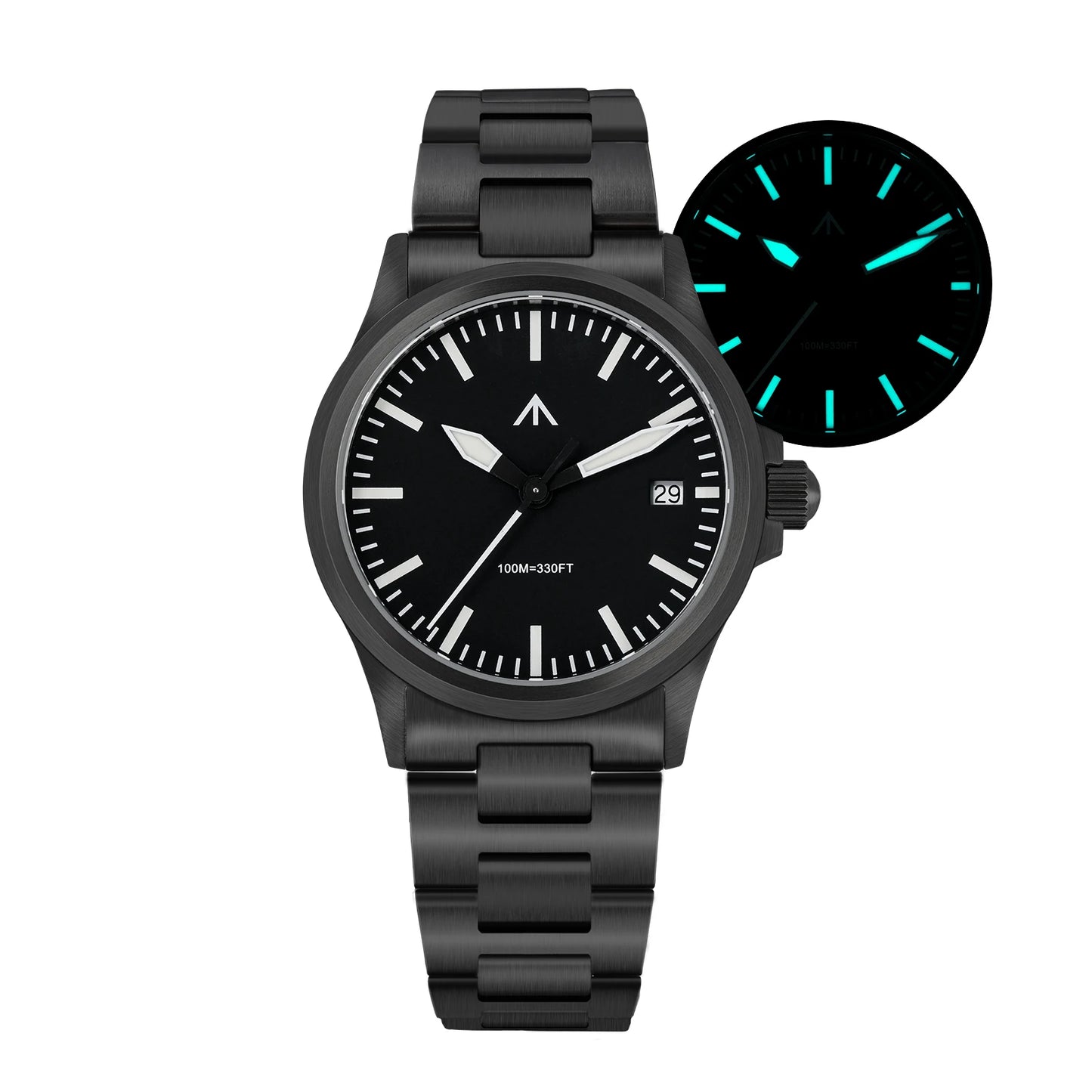 MILITADO ML18 36mm  Watch VH31 Sweep second Quartz Movement 316L Steel Sapphire BGW9 Lume 100M Waterproof Men's Wristwatch
