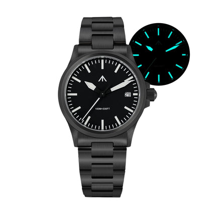 MILITADO ML18 36mm  Watch VH31 Sweep second Quartz Movement 316L Steel Sapphire BGW9 Lume 100M Waterproof Men's Wristwatch