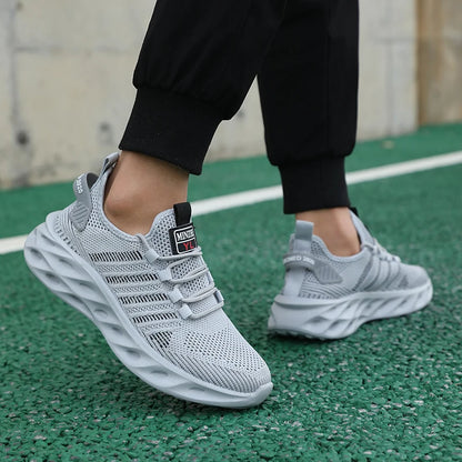 Unisex sneakers voor heren en dames, comfortabele ademende sportschoenen voor koppels, hardloop-, tennis- en wandelsneakers, maat 37-47, geel