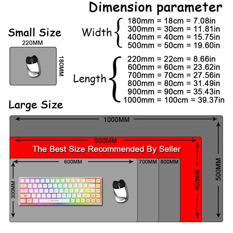 Computer Table Mat Keyboard Desk Pads Anime Mouse Pad Kawaii Girl Mausepad 900x400mm Rubber Non-slip Mouse Mats Demon Slayers XL