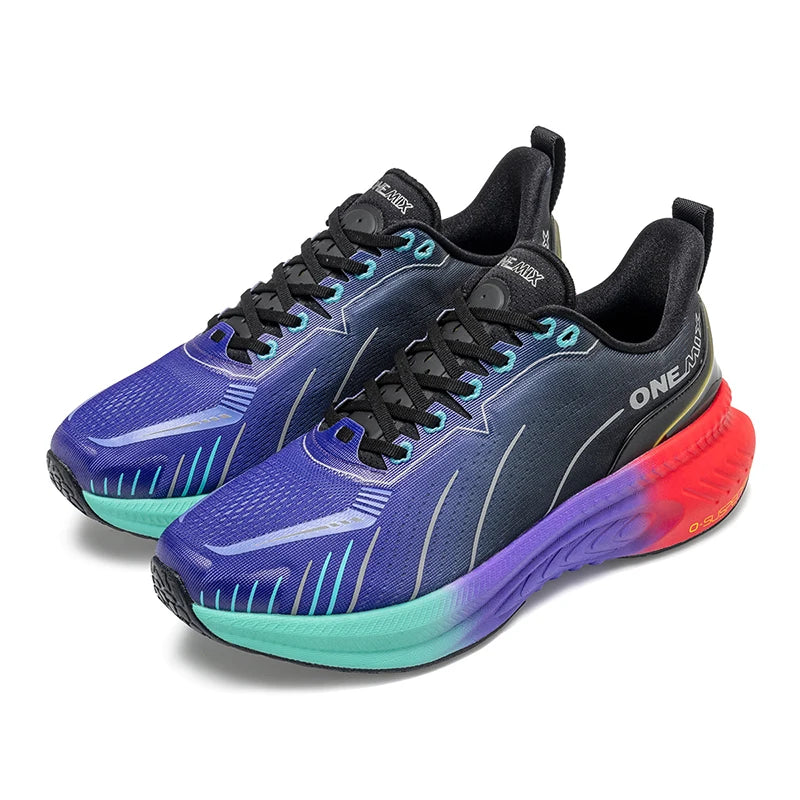 Zapatillas de running ONEMIX con nueva amortiguación para hombre, aptas para corredores de peso elevado, deportivas con cordones para mujer, antideslizantes, de exterior, zapatillas atléticas masculinas