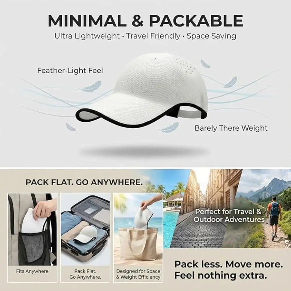 New Design Seamless Baseball Cap Quick Drying Packable Sports Hat Polyester Breathable Outdoor Hat