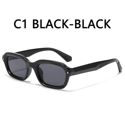BOYSEEN Ochelari de soare de plajă pentru bărbați, de vară, portocalii, UV400, ochelari de soare punk cu ramă îngustă și formă pătrată