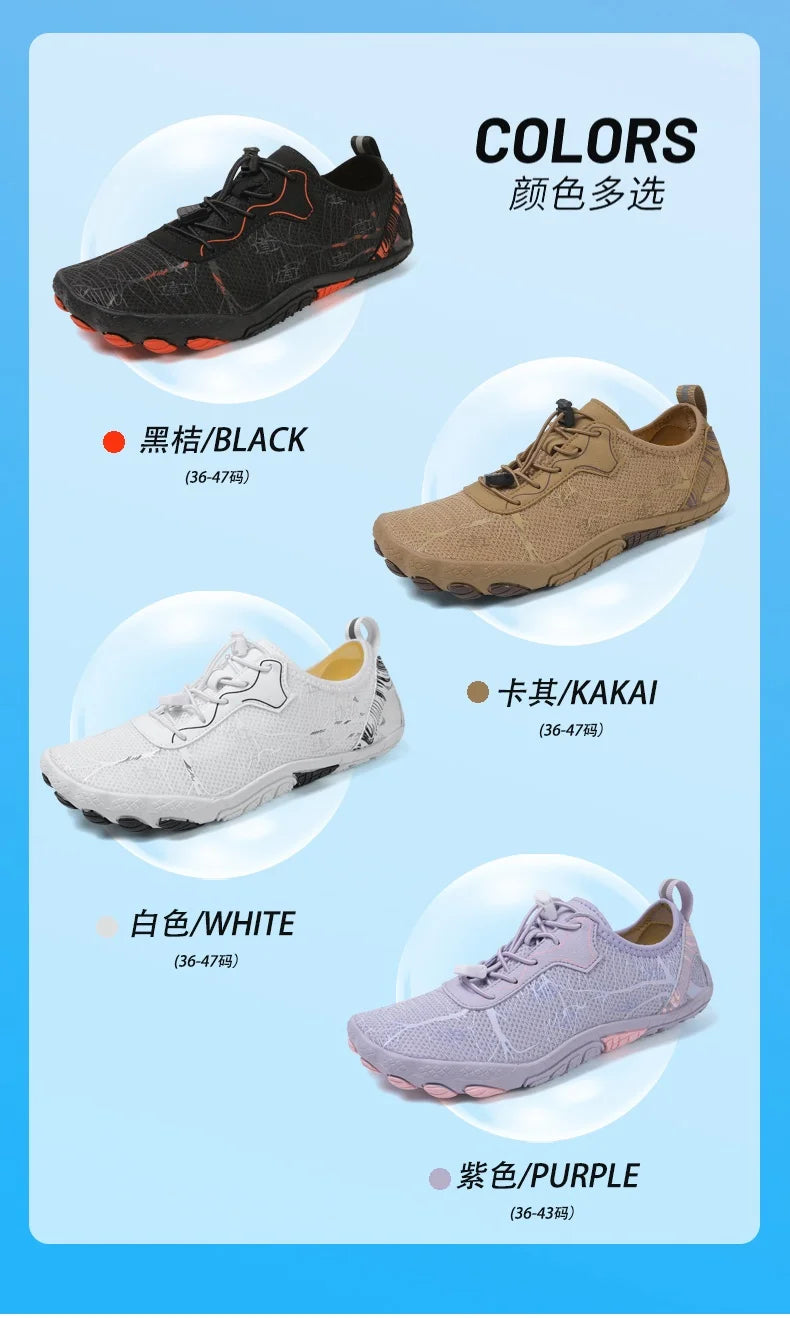 Sapatos Barefoot para Homem e Mulher, Calçado de Praia Outdoor de Secagem Rápida e Antiderrapante, Sapatos para Desportos Aquáticos e Fitness Indoor, Calçado Desportivo