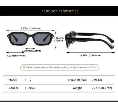 BOYSEEN Ochelari de soare de plajă pentru bărbați, de vară, portocalii, UV400, ochelari de soare punk cu ramă îngustă și formă pătrată
