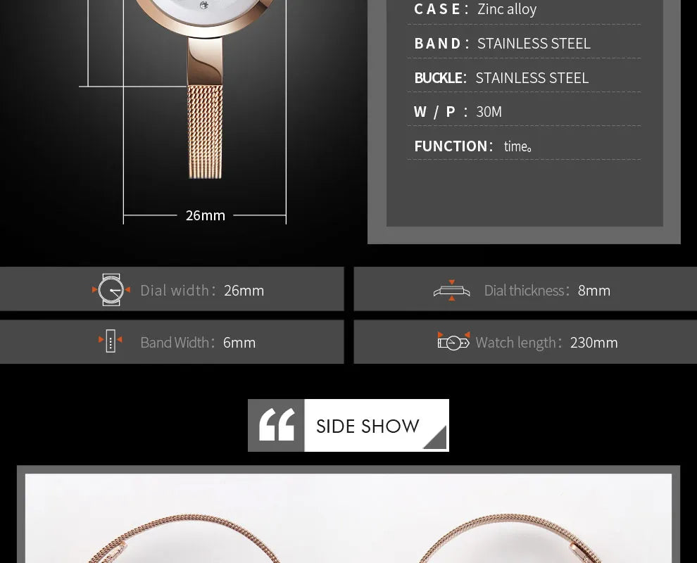 SKMEI Casual Stainless Steel Female Wristwatcch Relogio Feminino Luxury Quartz Ladies Watch Thin Strap Fashion Women Watch 1390