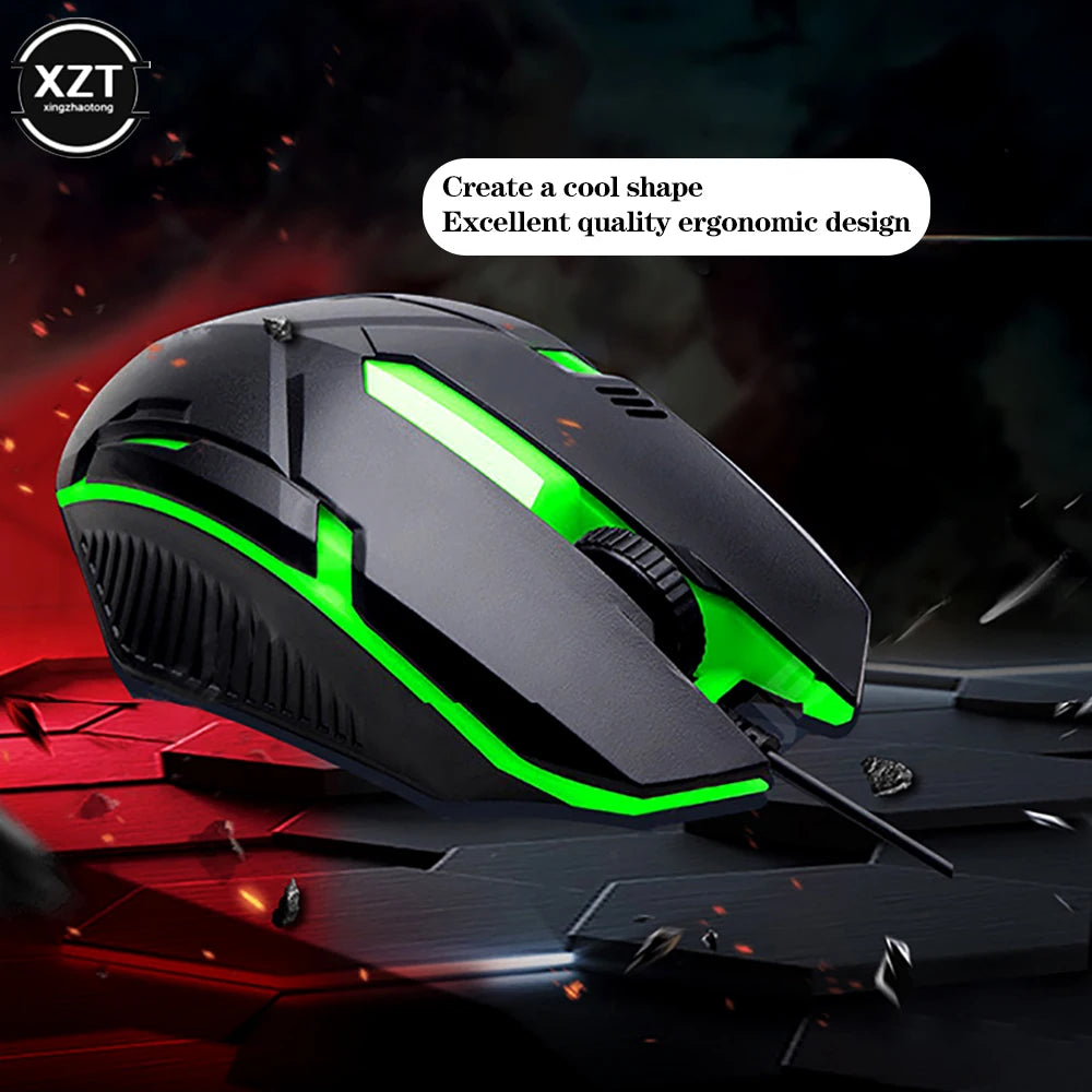 USB Wired Mini Gaming Mouse 1000 DPI Optical 3 Button RGB USB Wired Mouse for PC Desktop Laptop Computer Gamer