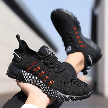 Sapatilhas casuais para homem em malha, leves, respiráveis, com sola macia, estilo running, slip-on, flats e loafers, calçado de treino Zapatos Hombre