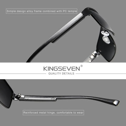 KINGSEVEN Ochelari de soare polarizați fotocromatici pentru bărbați, model pentru femei, ochelari de soare cameleon, UV400, anti-orbire, pentru șofat, ochelari pătrați