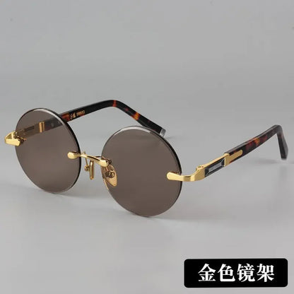 Ochelari de soare din rășină pentru bărbați, fără ramă, cu protecție UV400, ochelari de protecție stilată, ochelari de soare decorativi de vară