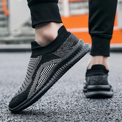 Lightweight Men's Walking Shoes Outdoor Soft Male Casual Shoes Flexible Breathable Men Loafers Slip-On Footwear Sneakers 39-48