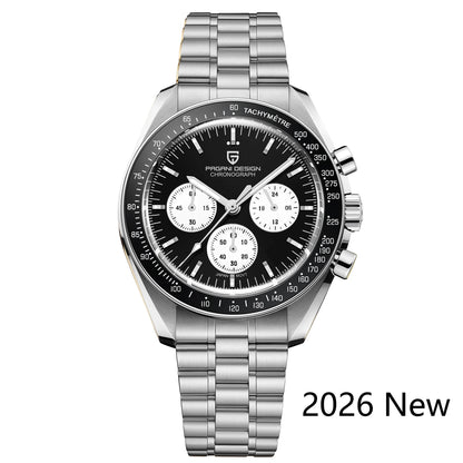 PAGANI DESIGN 2026 New Mens Watches Panda Moon Watch Luxury Quartz Watch For Men Automatic Date Sport Chronograph Wristwatch Men