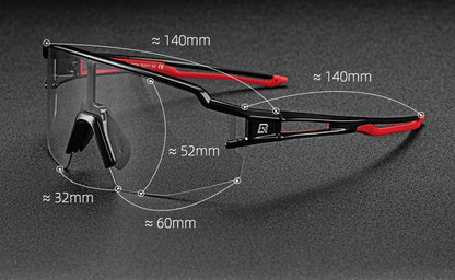 Ochelari de ciclism fotocromatici ROCKBROS, ochelari de soare pentru biciclete și sporturi în aer liber, ochelari cu schimbare de culoare, ochelari pentru MTB și biciclete de șosea, ochelari de protecție pentru biciclete