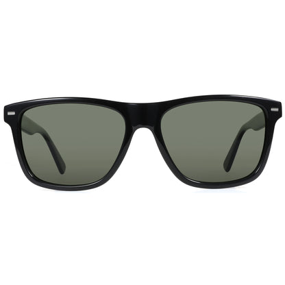 ZENOTTIC Ochelari de soare polarizați la modă, protecție UV400, ochelari de soare pătrați din acetat, design clasic, pentru femei și bărbați