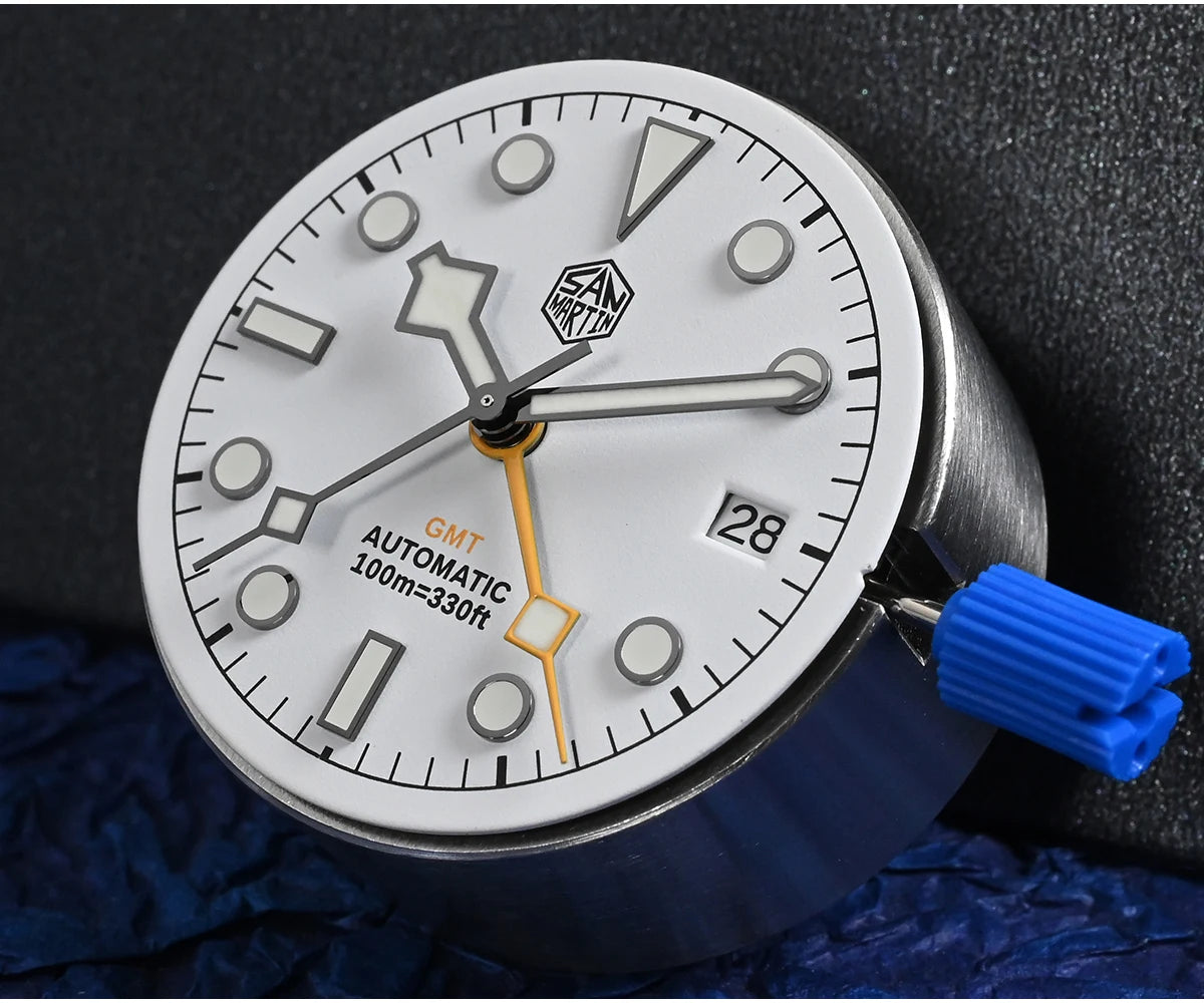 San Martin New 39mm NH34 BB GMT Automatic Mechanical Watch Sport Watch Sapphire Luminous Waterproof 100m for Men Watch SN0054